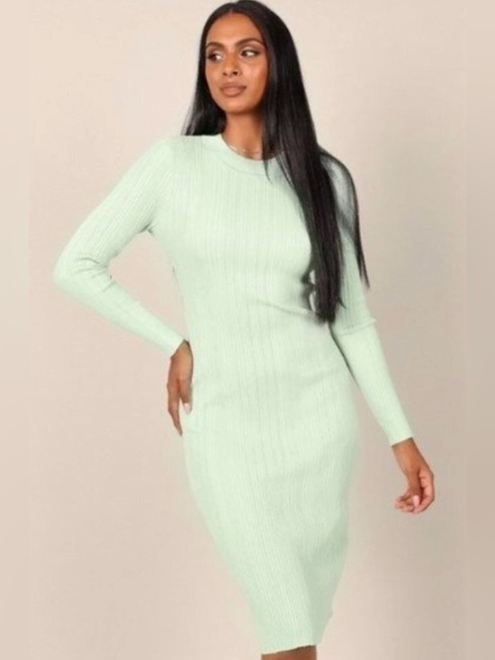 Petal & Pup Dresses & Skirts - Petal & Pup NEW Milleri Knit Bodycon Open Back Dress in Sage Green Size 6